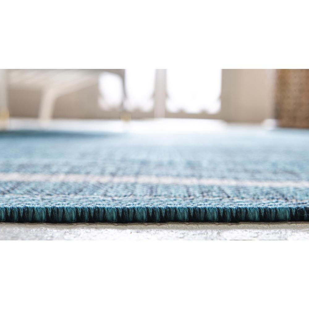 Outdoor Soft Border Rug, Teal (6' 0 x 9' 0). Picture 5