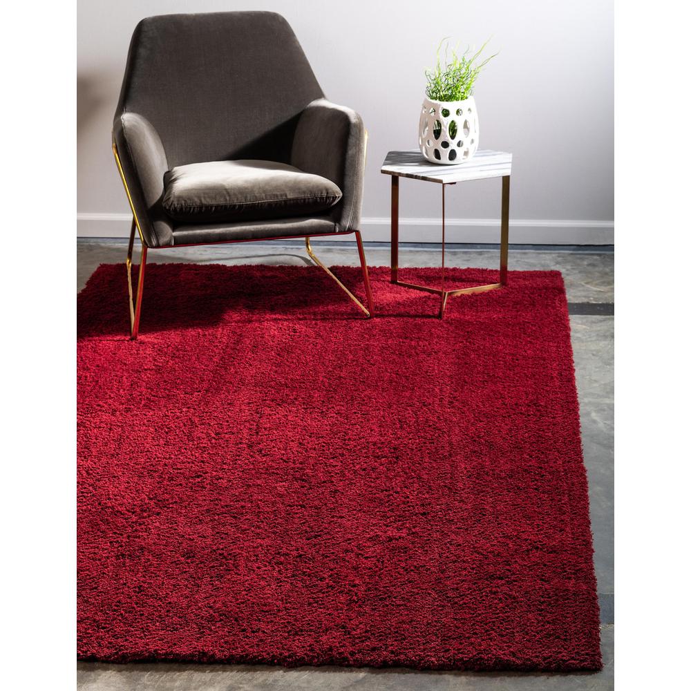 Studio Solid Shag Rug, Red (4' 0 x 6' 0). Picture 2
