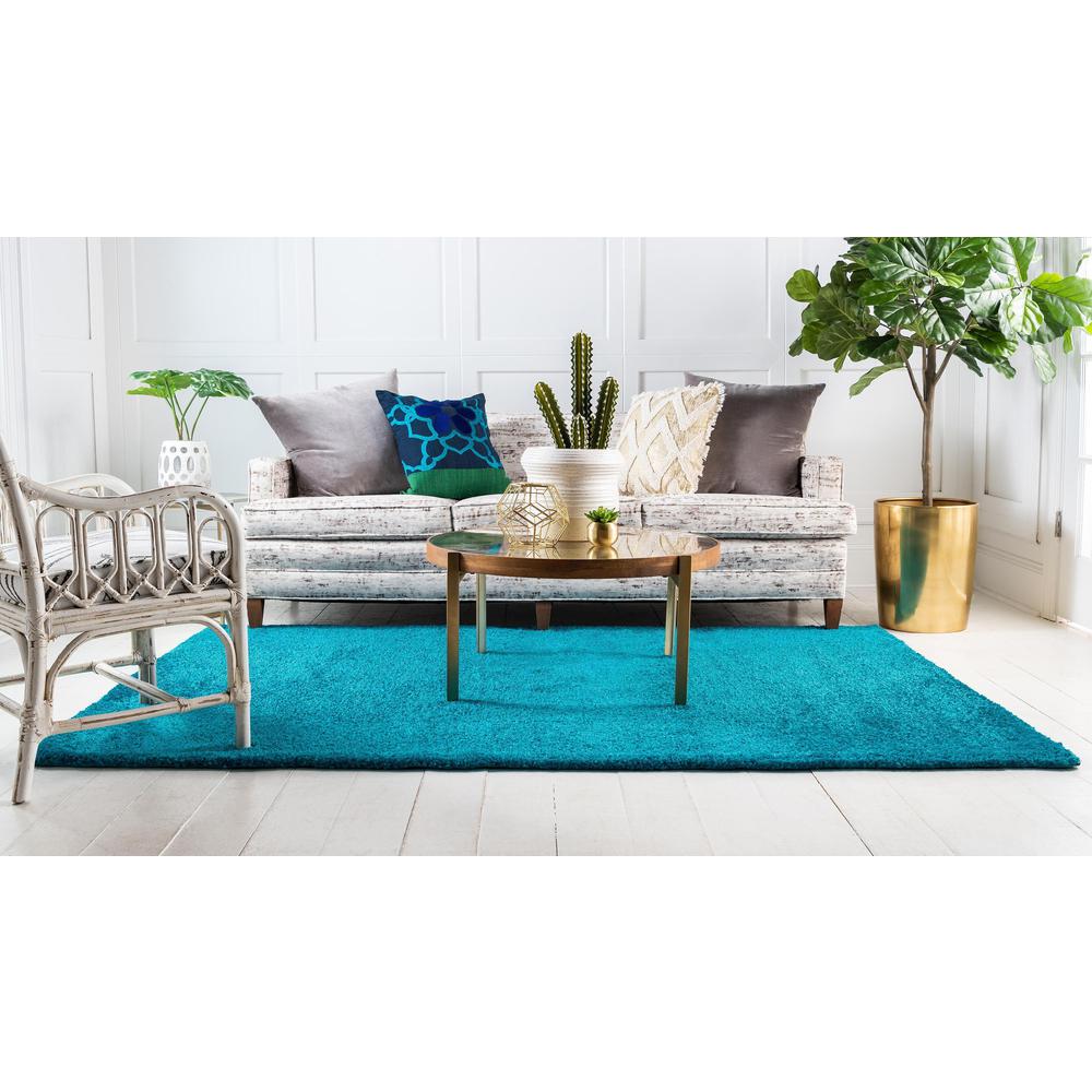 Calabasas Solo Rug, Turquoise (8' 0 x 10' 0). Picture 3