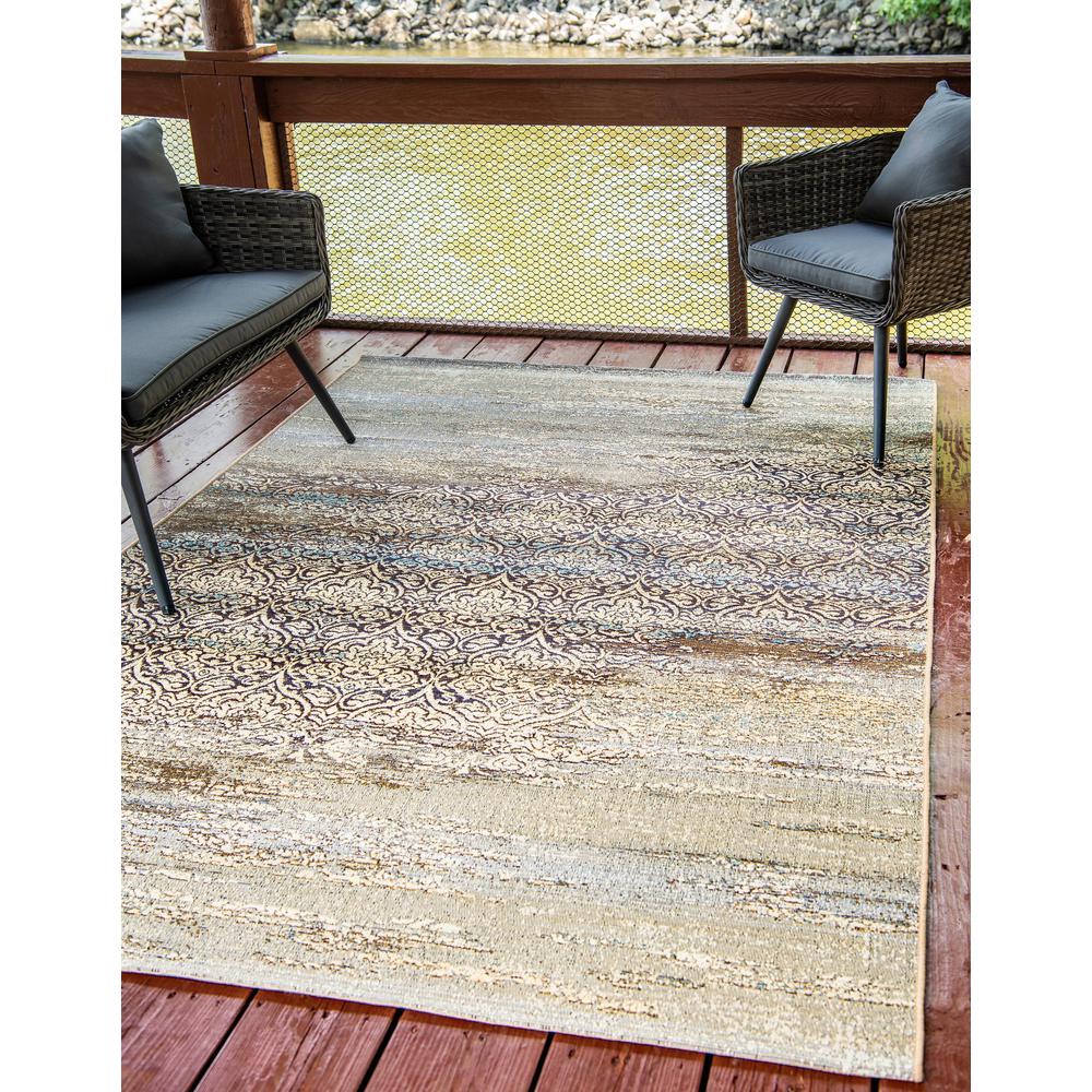 Outdoor Transitional Rug, Beige (8' 0 x 11' 4). Picture 2