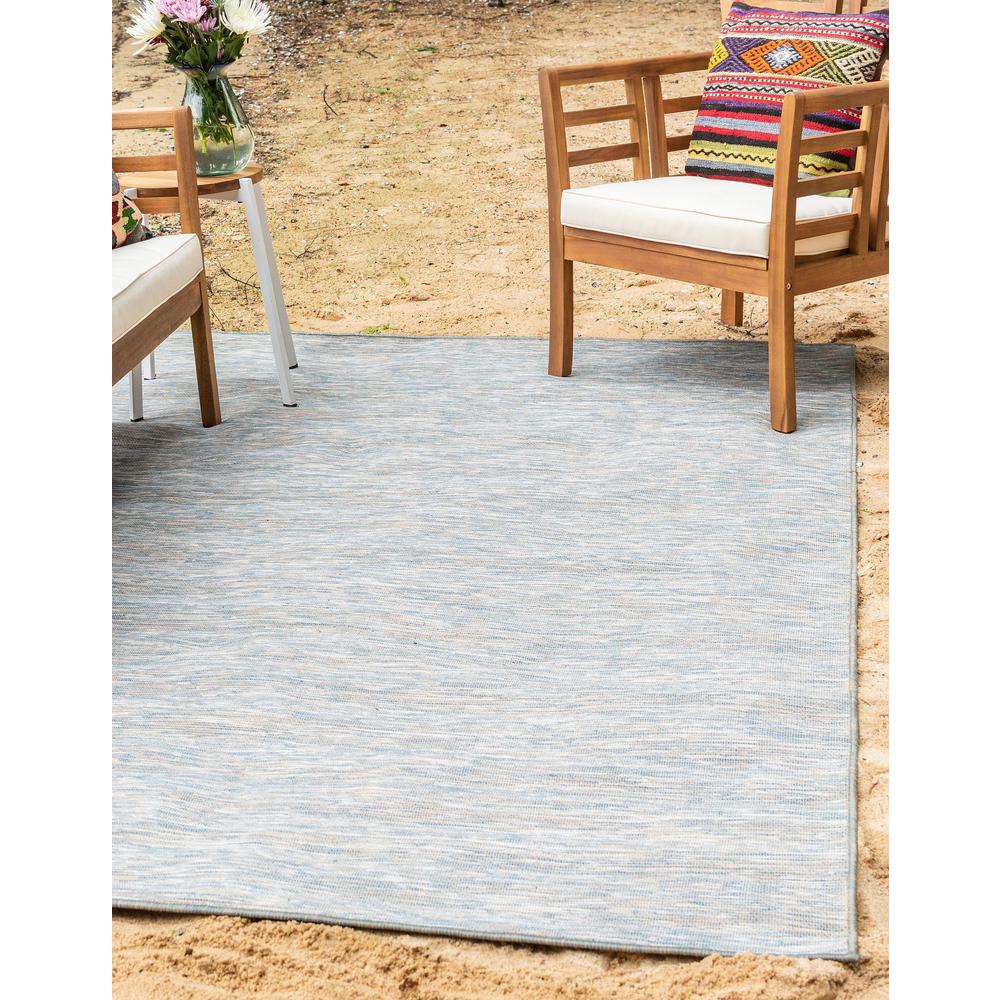 Outdoor Patio Rug, Blue (6' 3 x 9' 0). Picture 2