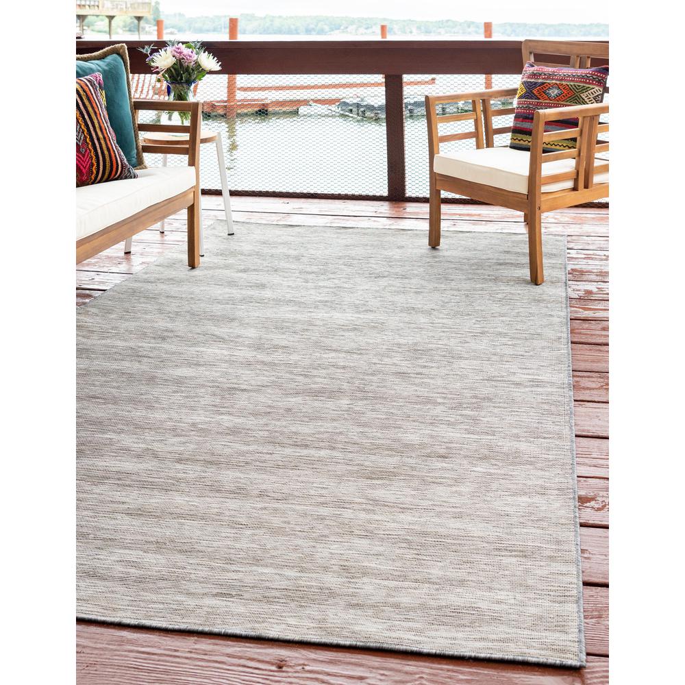 Outdoor Patio Rug, Light Gray (6' 3 x 9' 0). Picture 2