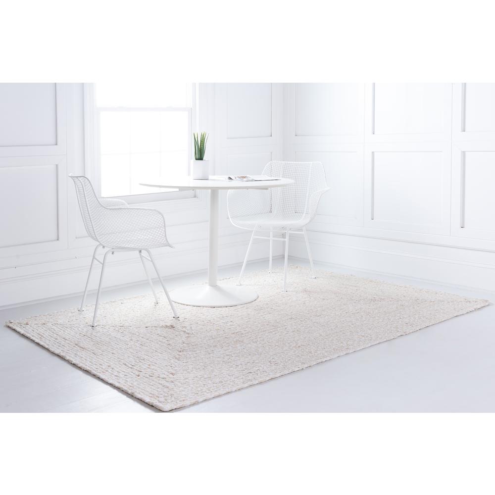 Braided Chindi Rug, Ivory (8' 0 x 10' 0). Picture 3