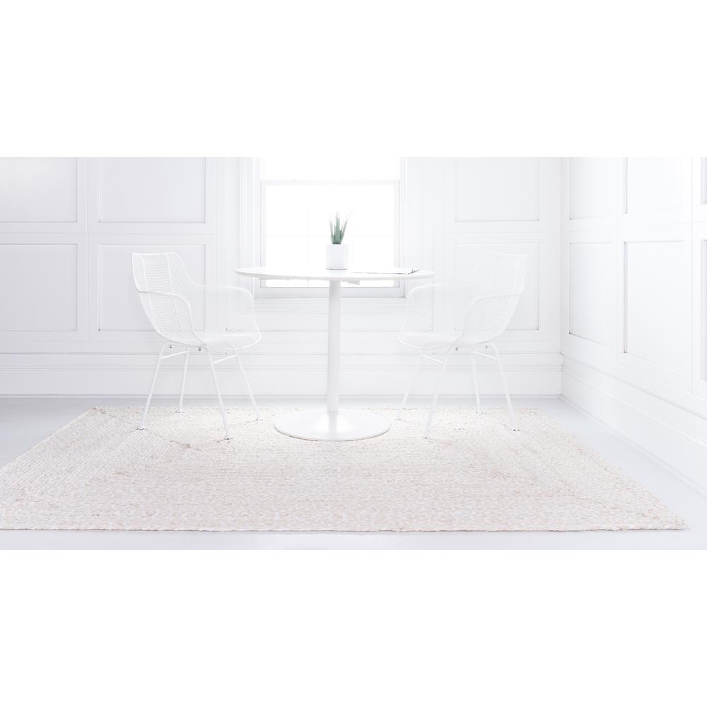 Braided Chindi Rug, Ivory (8' 0 x 10' 0). Picture 4