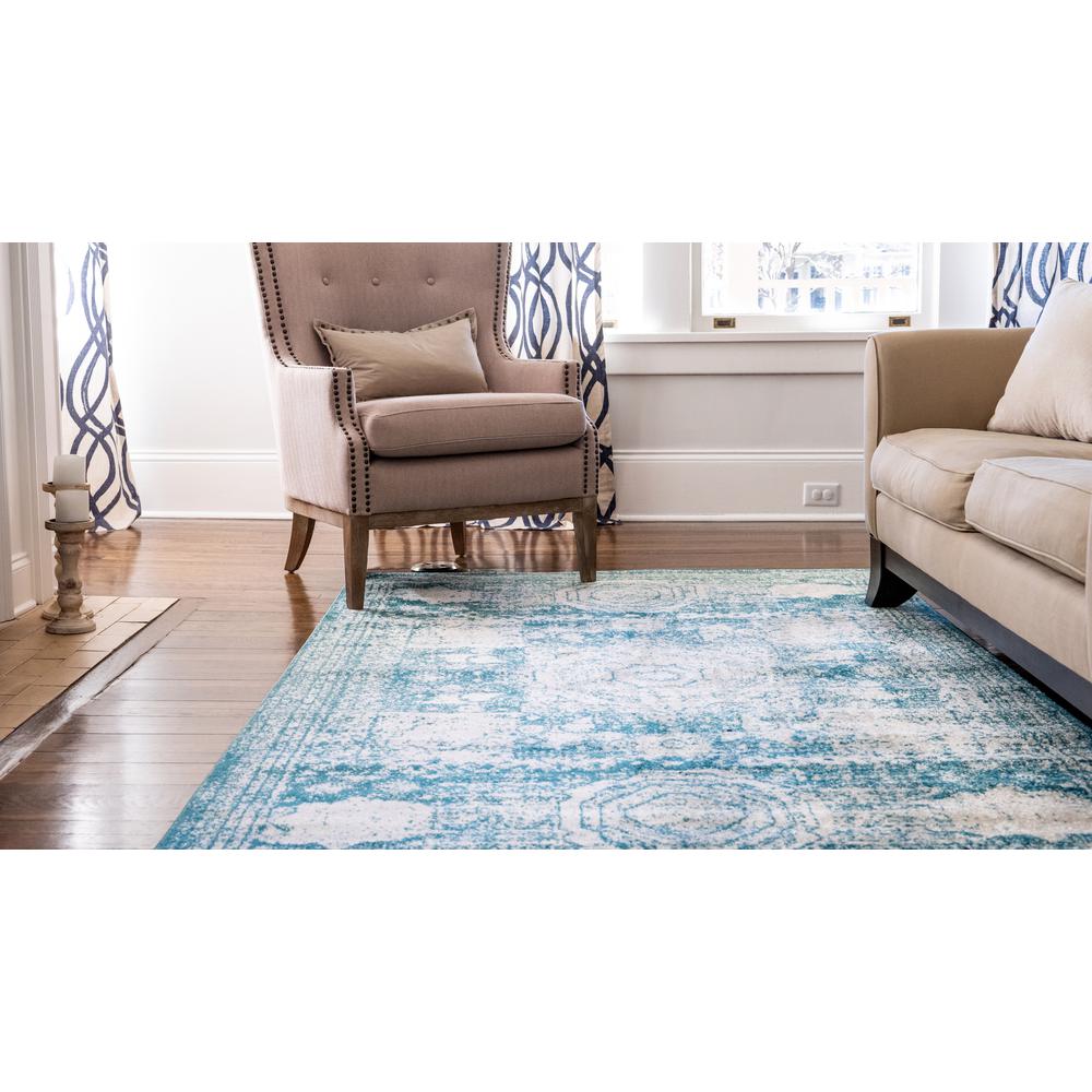 Wells Bromley Rug, Turquoise (7' 0 x 10' 0). Picture 4