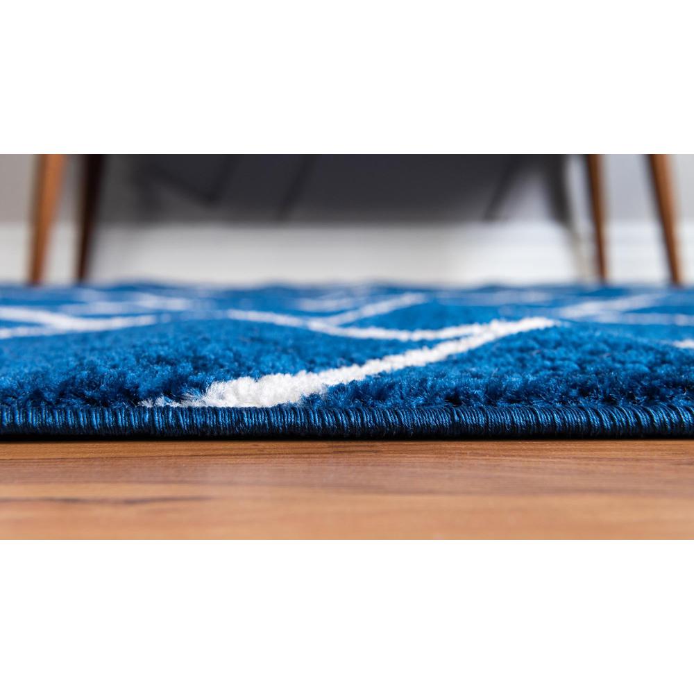 Unique Loom 8x10 Oval Rug in Navy Blue (3151658). Picture 5