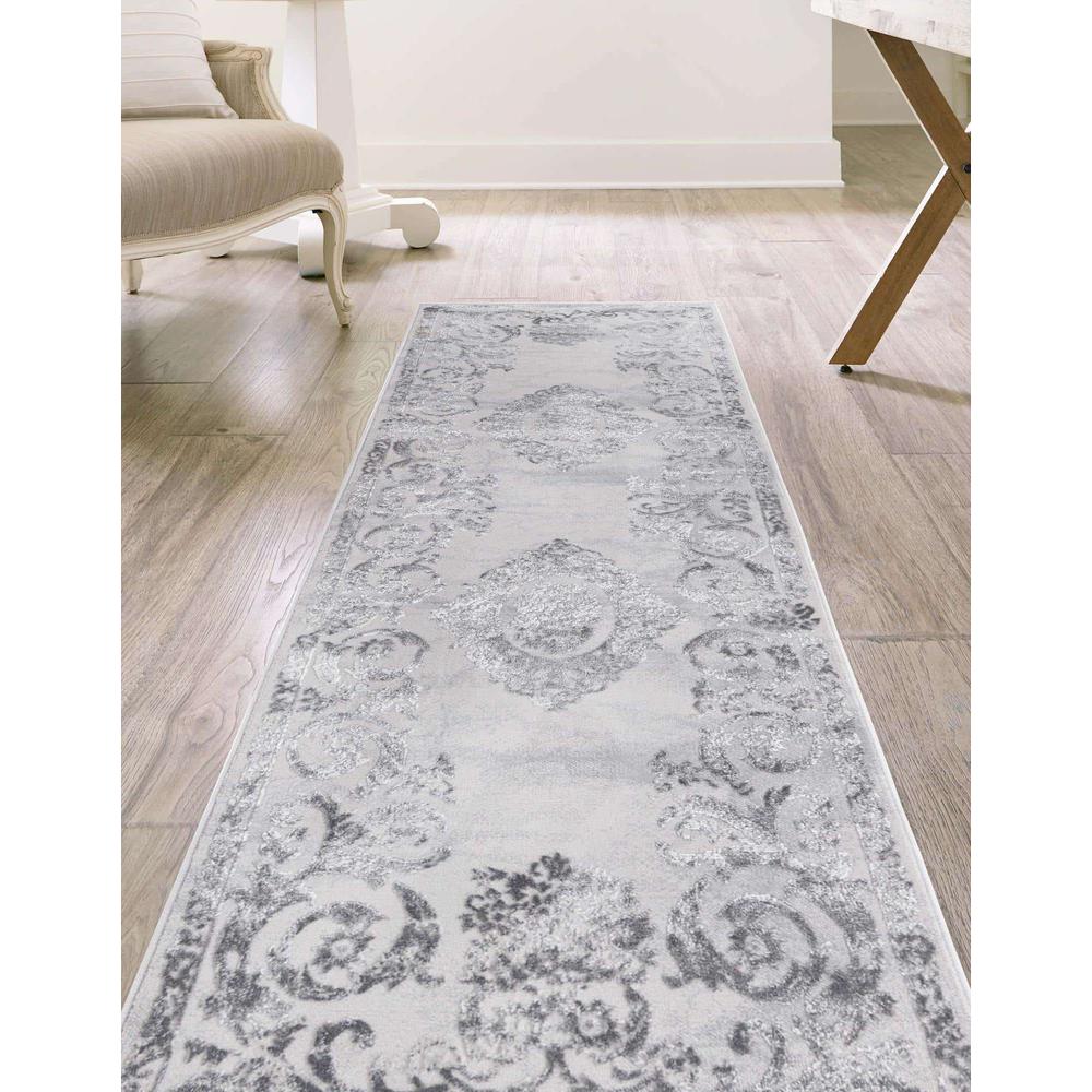 Finsbury Diana Area Rug 2' 7" x 12' 0", Runner Gray. Picture 3