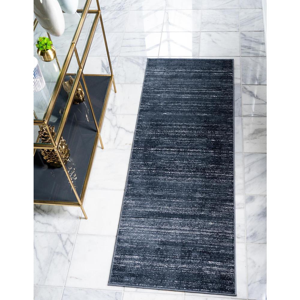 Uptown Madison Avenue Area Rug 2' 7" x 8' 0", Runner Navy Blue. Picture 2