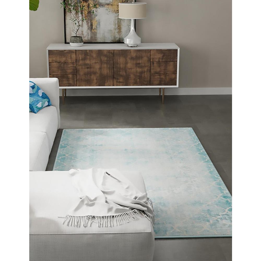 Uptown Area Rug 7' 10" x 10' 0", Rectangular Teal. Picture 2