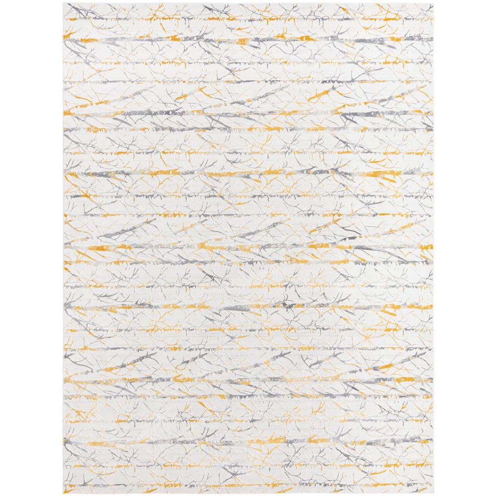 Finsbury Anne Area Rug 9' 0" x 12' 0", Rectangular Yellow and Gray. Picture 1
