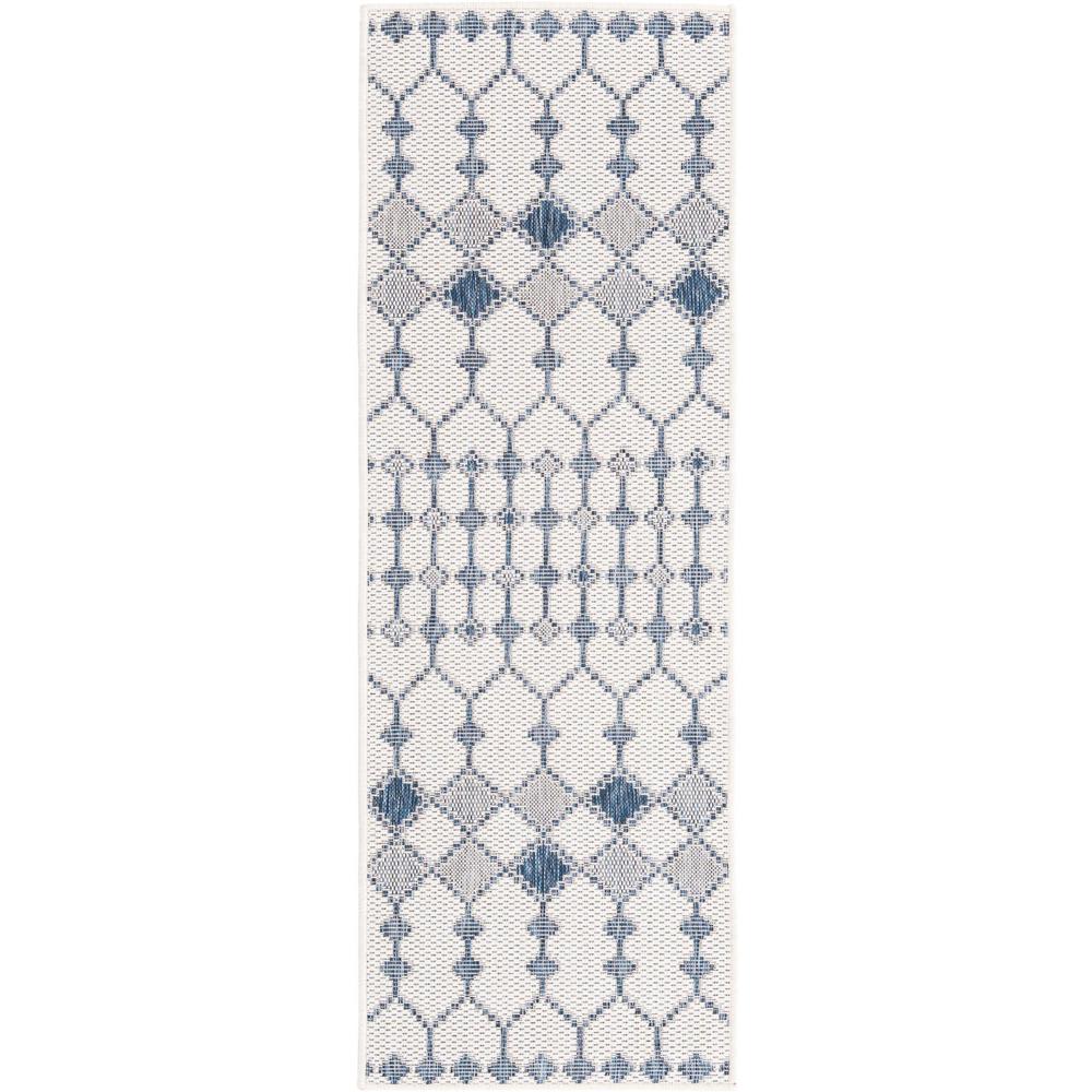 Outdoor Trellis Collection, Area Rug, Ivory, 2' 0" x 6' 0", Runner. Picture 1