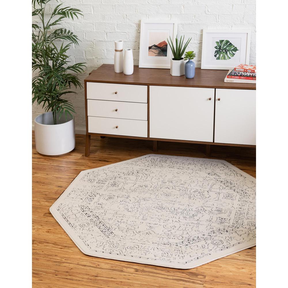 Unique Loom 5 Ft Octagon Rug In Ivory 3161917