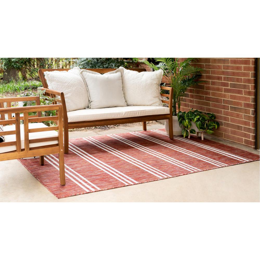 Jill Zarin Outdoor Collection, Area Rug, Rust Red, 9' 0" x 12' 0", Rectangular. Picture 3