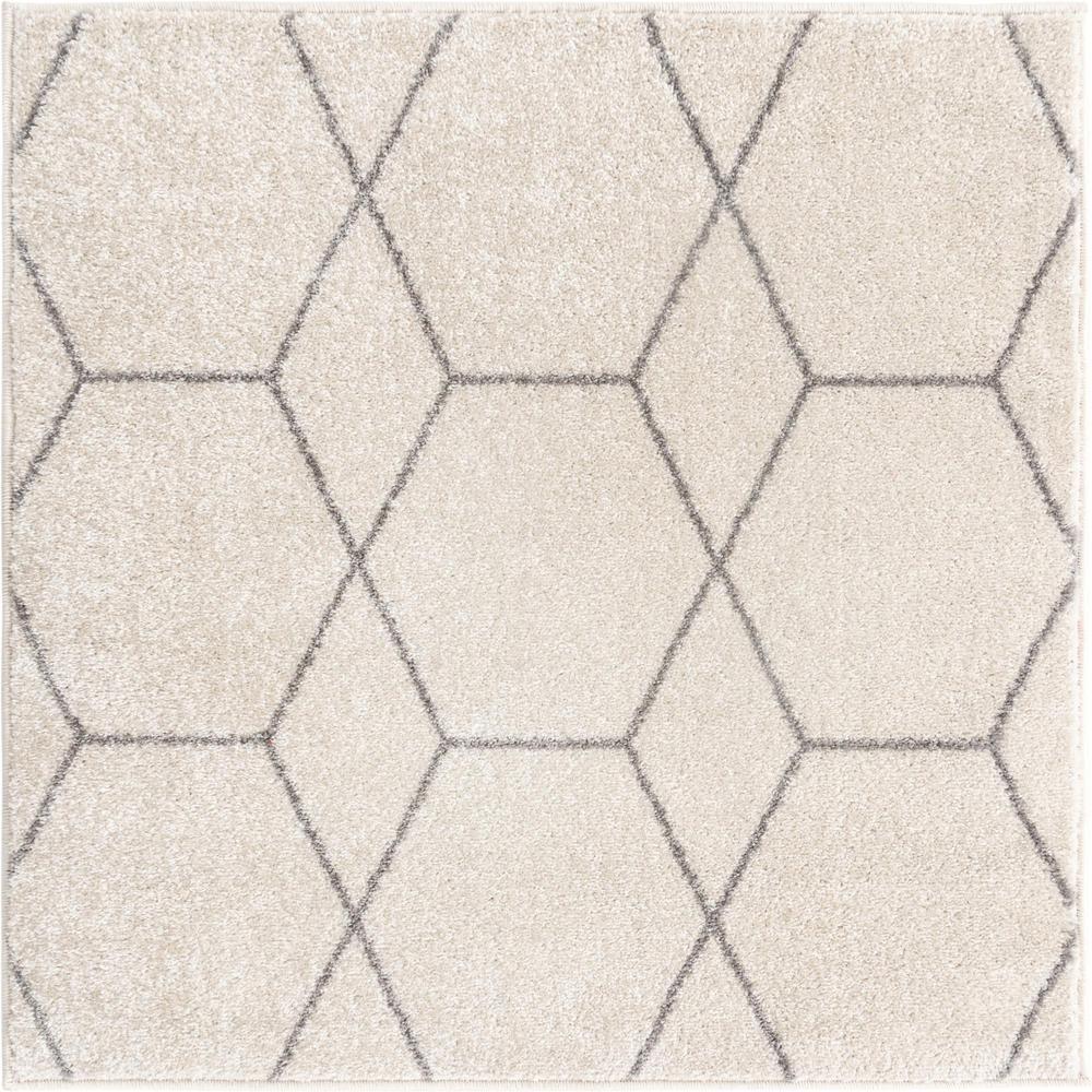 Unique Loom 3 Ft Square Rug in Ivory (3151508). Picture 1