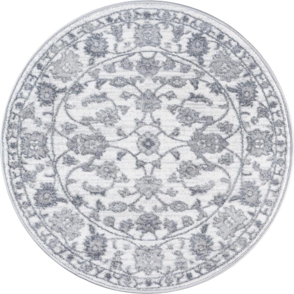 Unique Loom 3 Ft Round Rug in Ivory (3150704). Picture 1