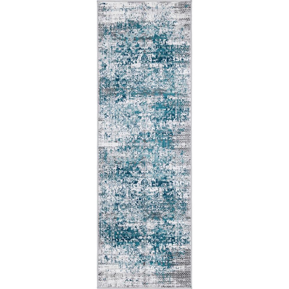 Unique Loom 6 Ft Runner in Blue (3149352). Picture 1