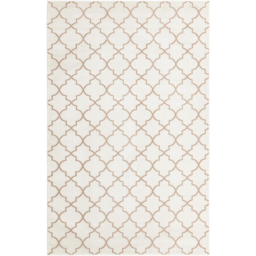 Uptown Area Rug 5' 3" x 8' 0", Rectangular White. Picture 1