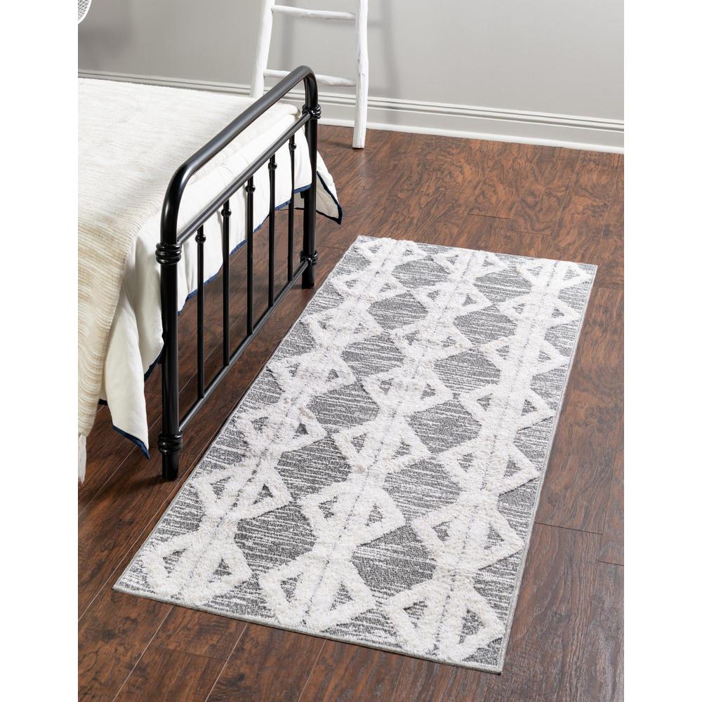 Sabrina Soto Casa Collection, Area Rug, Anthracite Gray, 2' 3" x 8' 0", Runner. Picture 2