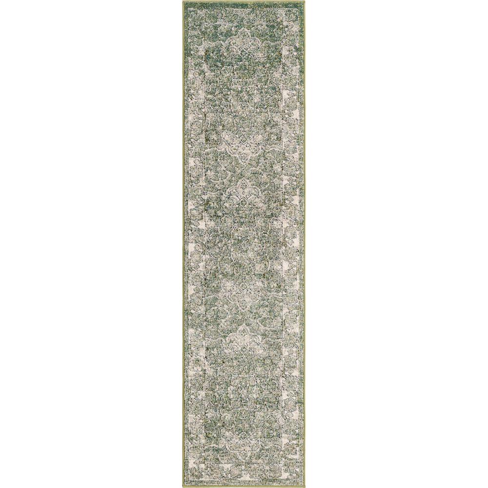 Unique Loom 8 Ft Runner in Green (3161868). Picture 1