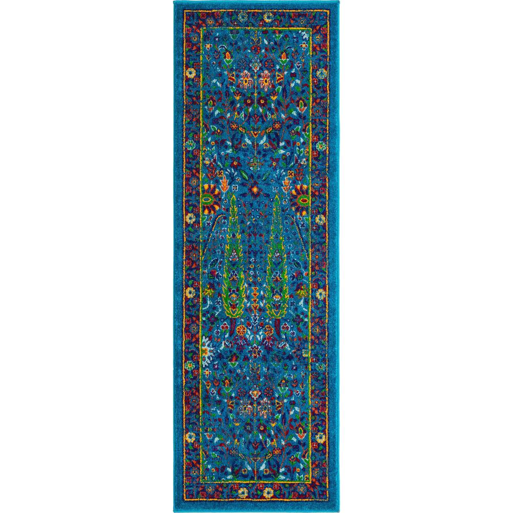 Unique Loom 6 Ft Runner in Blue (3160819). Picture 1