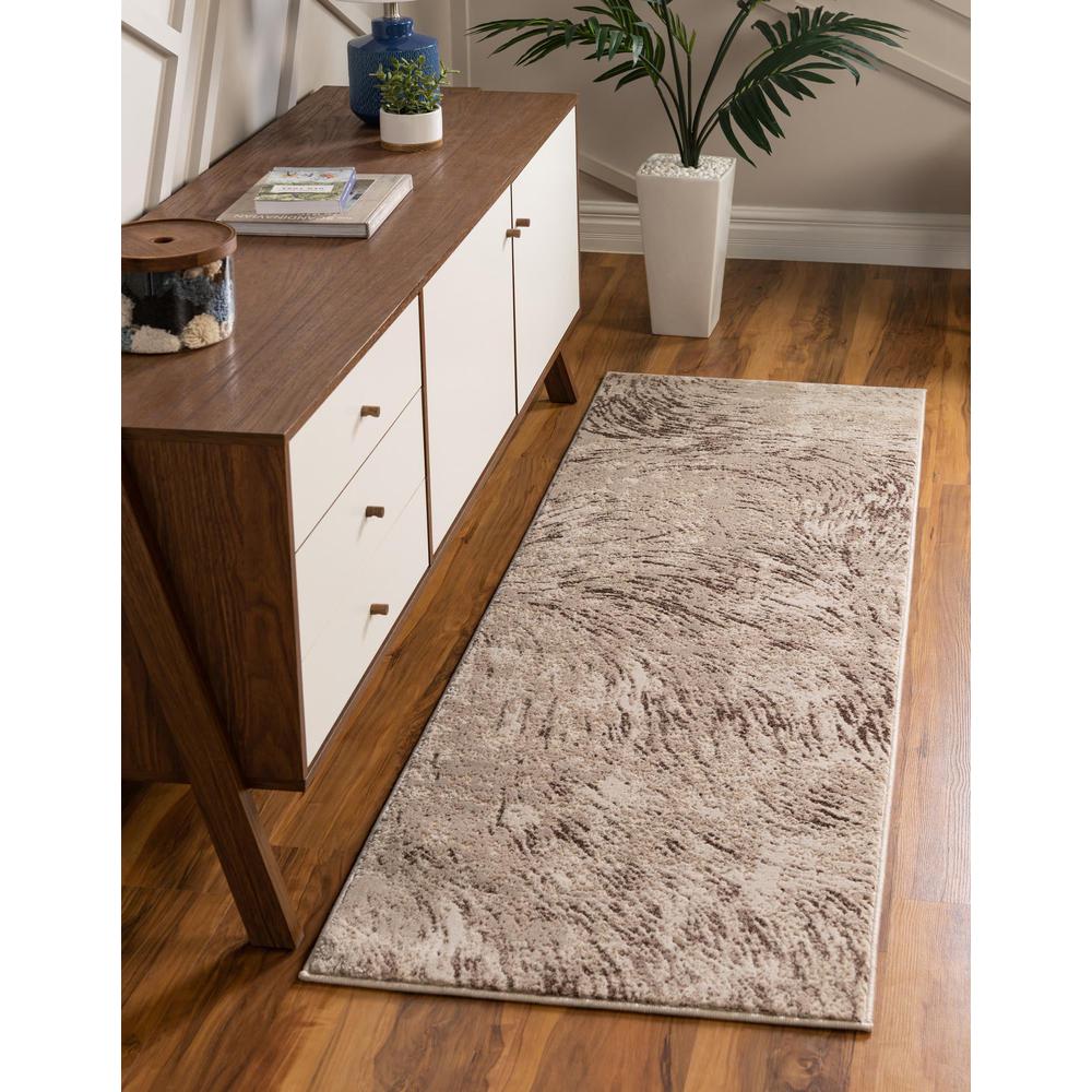 Unique Loom 6 Ft Runner in Brown (3154347). Picture 2