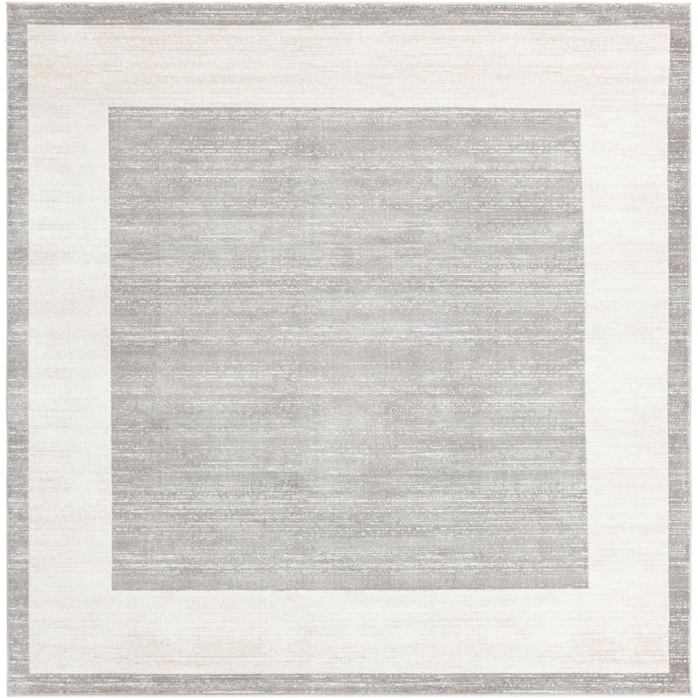 Uptown Yorkville Area Rug 7' 10" x 7' 10", Square Gray. Picture 1