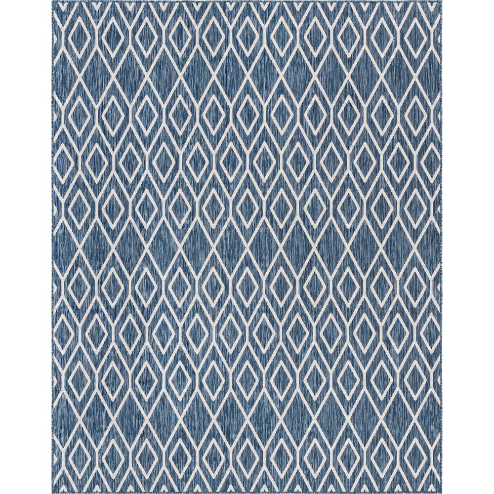 Jill Zarin Outdoor Collection, Area Rug, Blue, 7' 10" x 10' 0", Rectangular. Picture 1