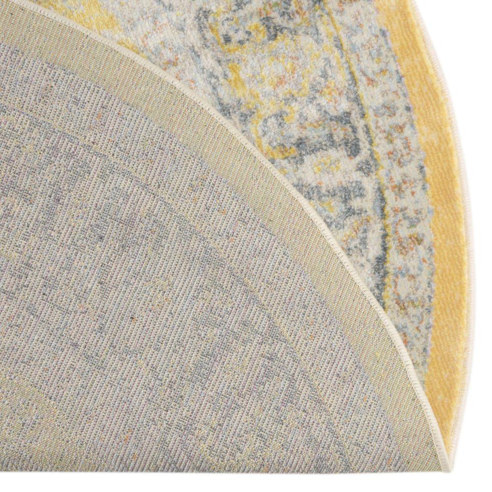 Baracoa Collection, Area Rug, Yellow, 3' 3" x 3' 3", Round. Picture 5