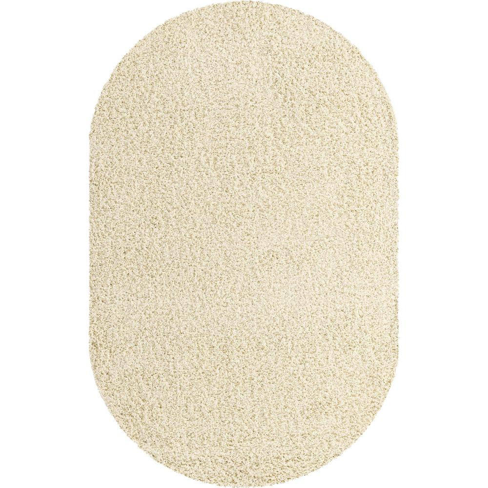 Unique Loom 5x8 Oval Rug in Ivory (3151381). Picture 1
