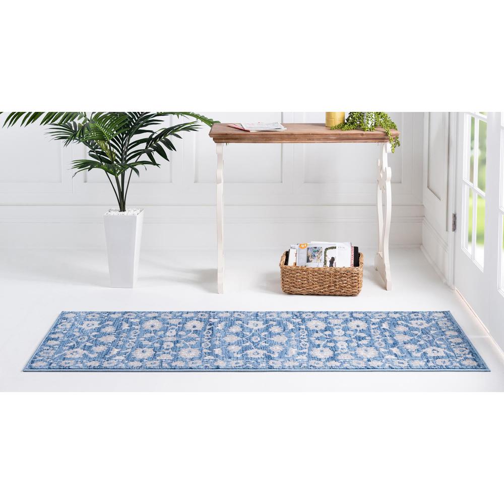 Unique Loom 6 Ft Runner in Blue (3150732). Picture 4