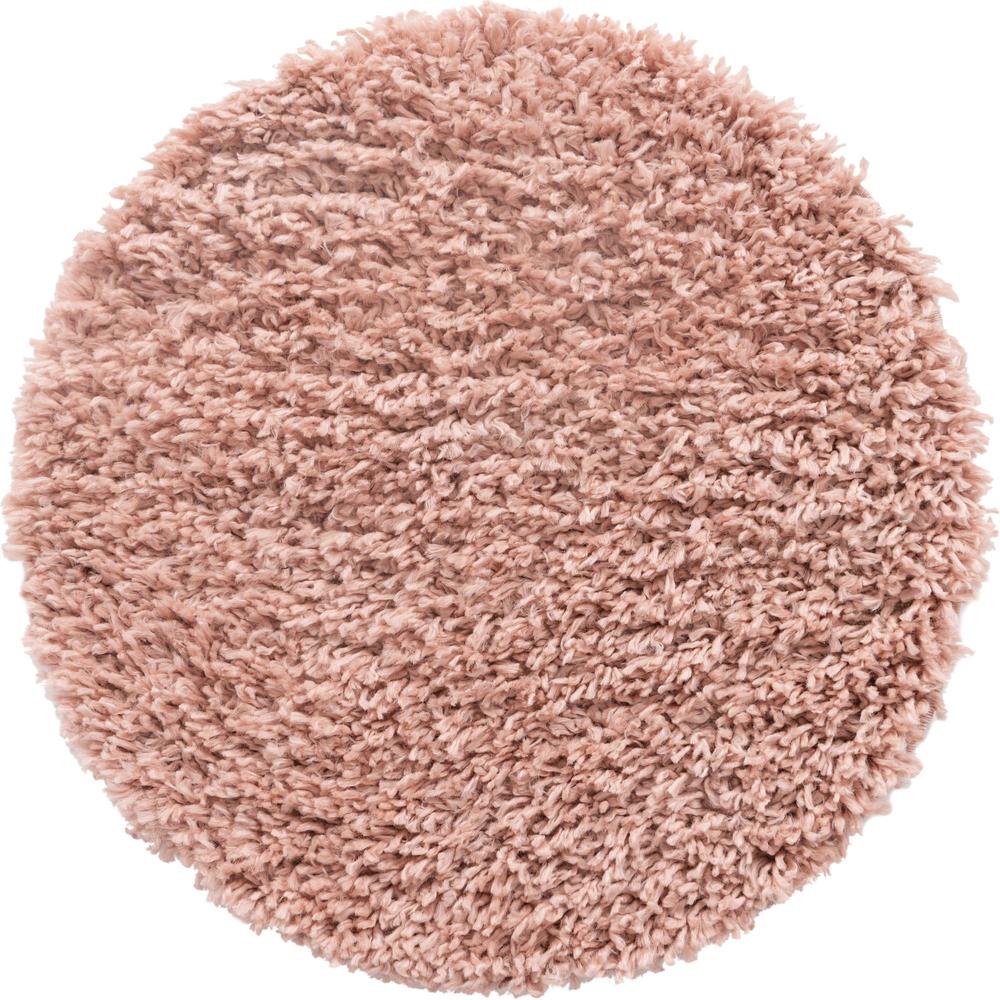 Unique Loom 2 Ft Round Rug in Dusty Rose (3153399). Picture 1