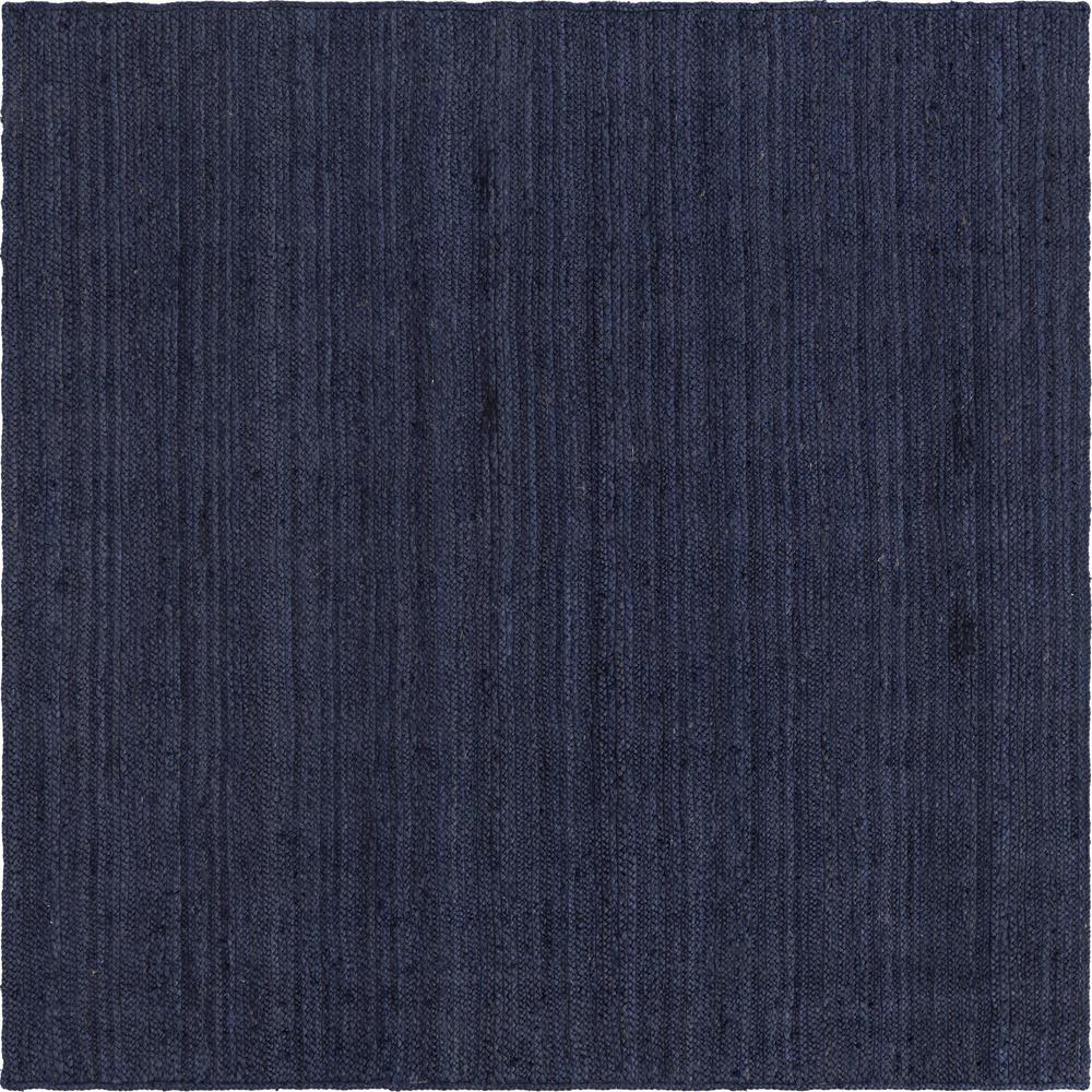 Unique Loom 8 Ft Square Rug in Navy Blue (3153091). Picture 1