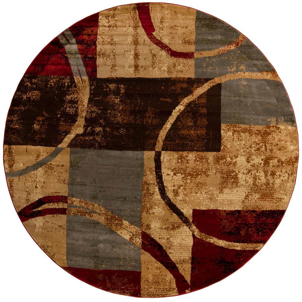 Barista Collection, Area Rug, Multi, 10' 0" x 10' 0", Round. Picture 1
