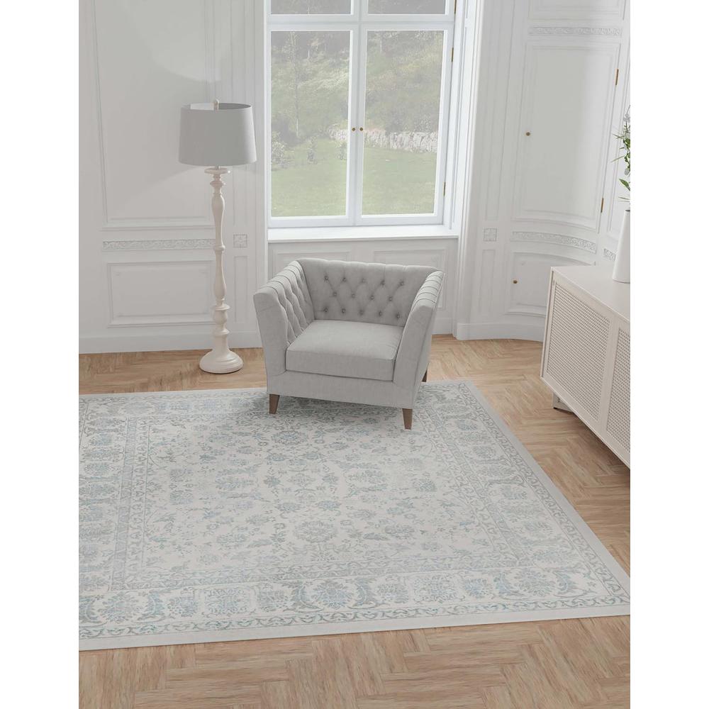 Uptown Area Rug 7' 10" x 7' 10", Square, Teal. Picture 2