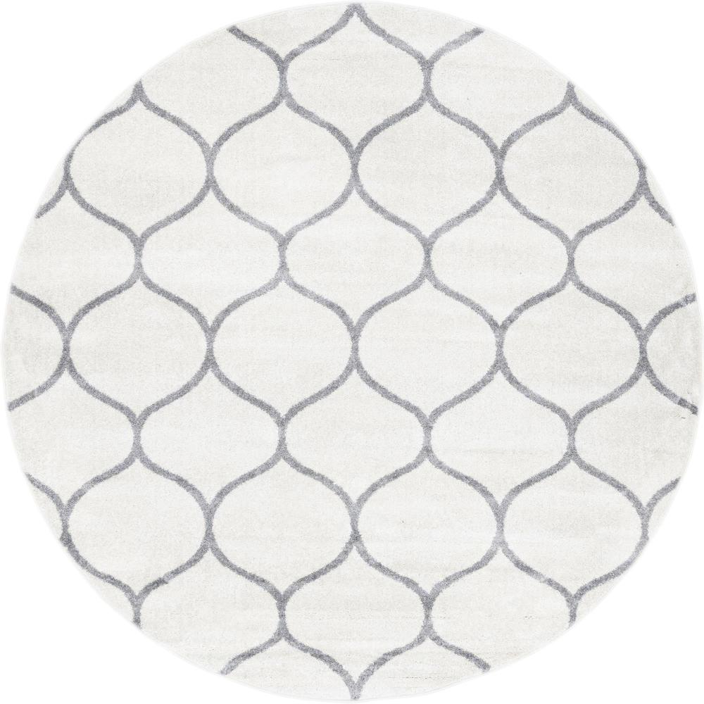 Unique Loom 7 Ft Round Rug in Ivory (3151552). Picture 1