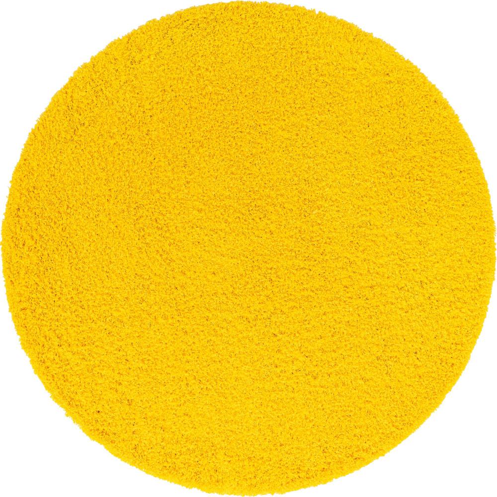 Unique Loom 7 Ft Round Rug in Tuscan Yellow (3151431). Picture 1