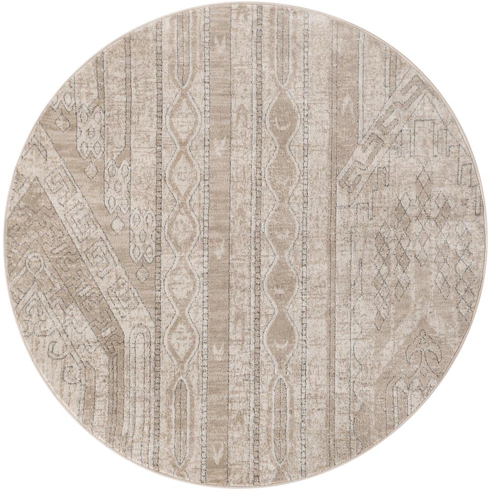 Portland Orford Area Rug 6' 1" x 6' 1", Round Ivory. Picture 1