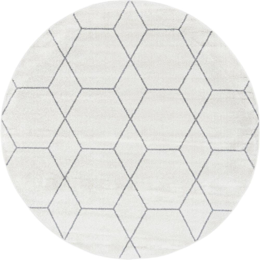Unique Loom 7 Ft Round Rug in Ivory (3151501). Picture 1
