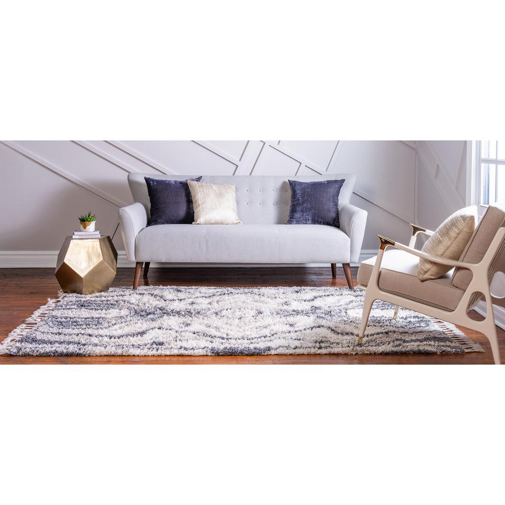 Valley Hygge Shag Rug, Gray (9' 0 x 12' 0). Picture 4