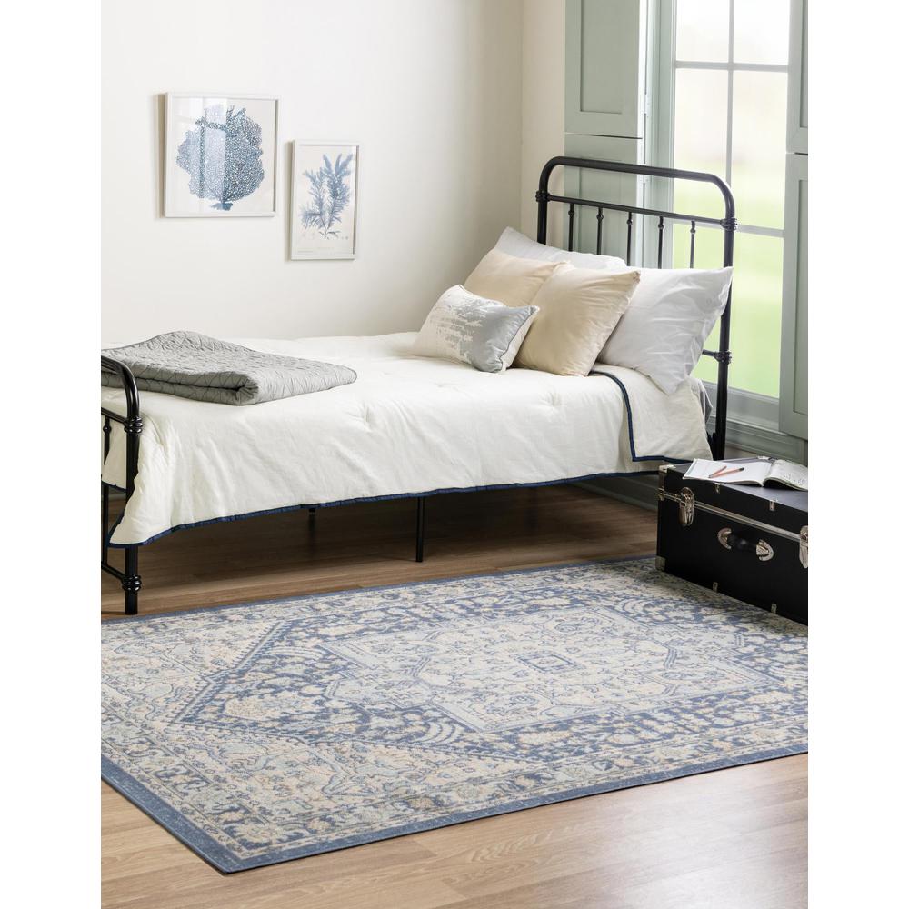 Unique Loom Rectangular 9x12 Rug in French Blue (3154810). Picture 3
