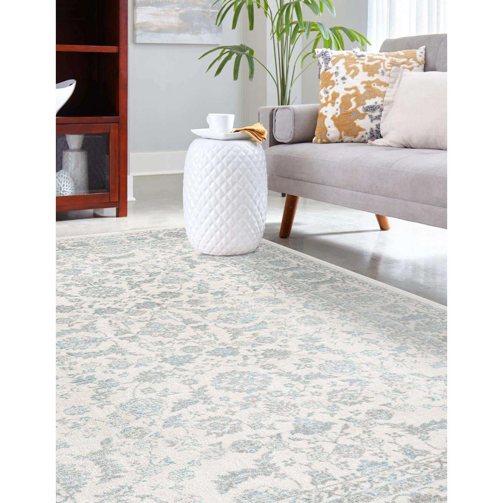 Uptown Area Rug 7' 10" x 10' 0" - Rectangular Teal. Picture 3