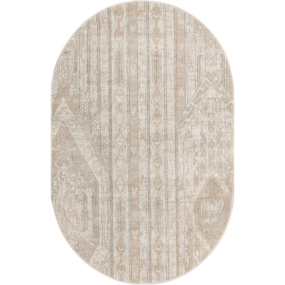 Portland Orford Area Rug 5' 3" x 8' 0", Oval Ivory. Picture 1