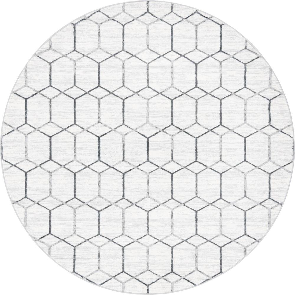 Unique Loom 8 Ft Round Rug in Ivory (3148912). Picture 1