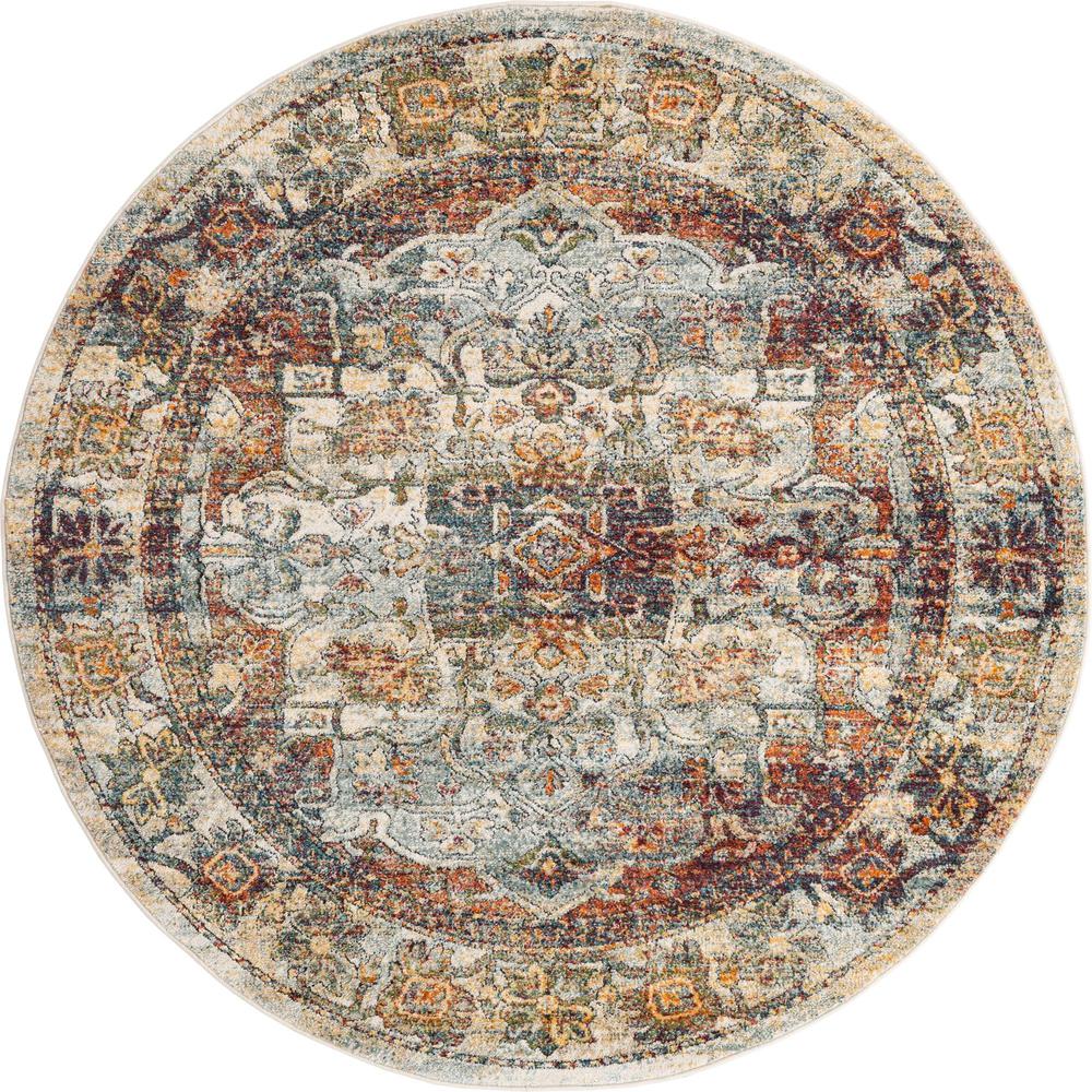 Unique Loom 6 Ft Round Rug in Ivory (3161752). Picture 1