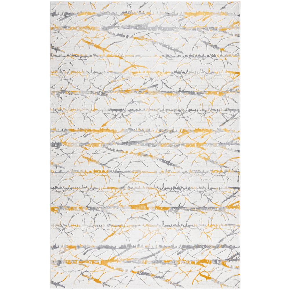 Finsbury Anne Area Rug 5' 3" x 8' 0", Rectangular Yellow and Gray. Picture 1