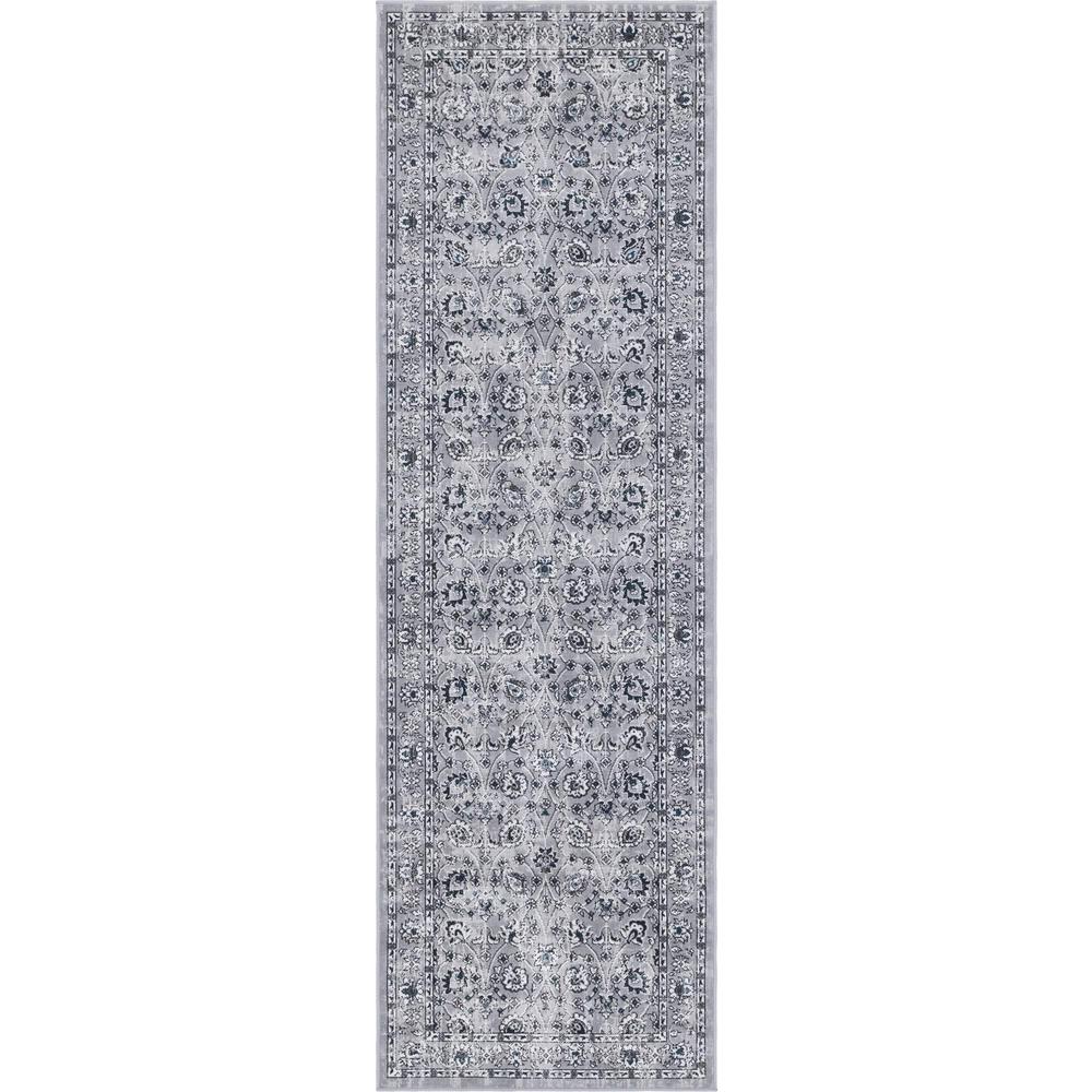 Unique Loom 10 Ft Runner in Gray (3149241). Picture 1