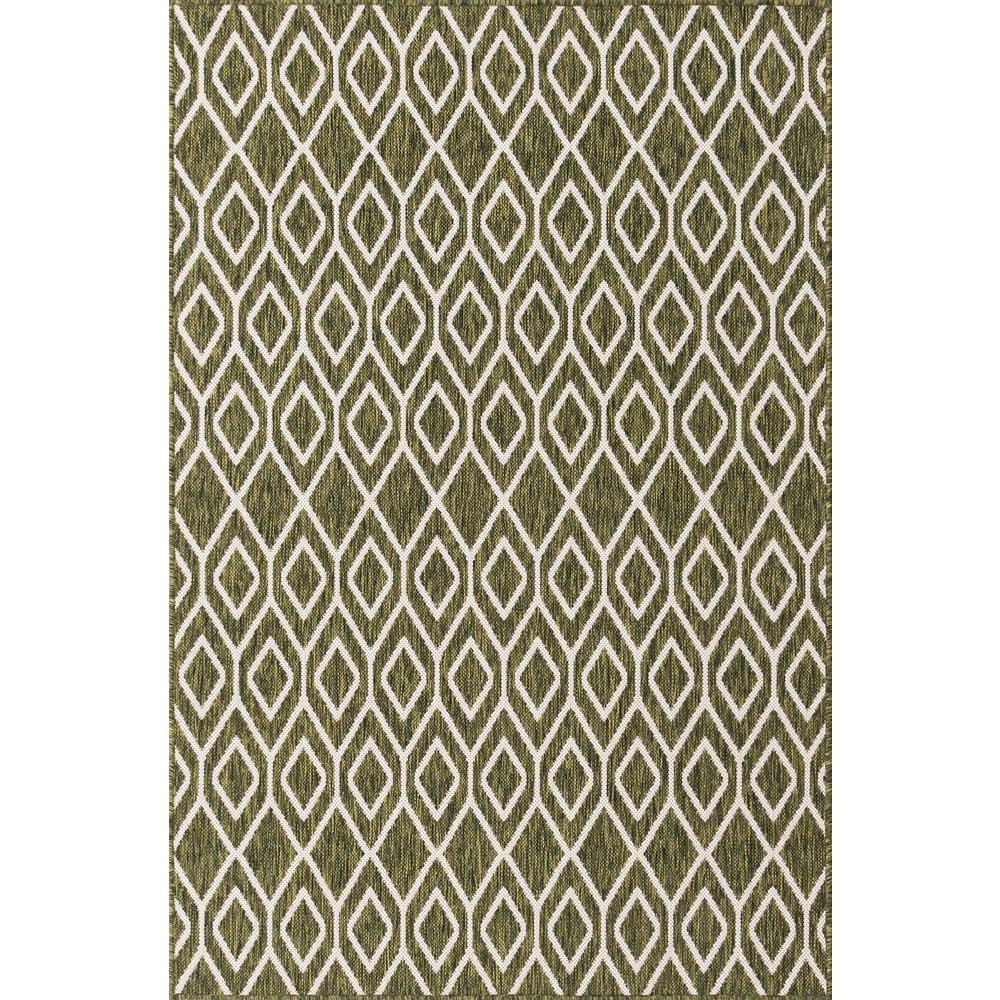 Jill Zarin Outdoor Turks and Caicos Area Rug 4' 0" x 6' 0", Rectangular Green. Picture 1