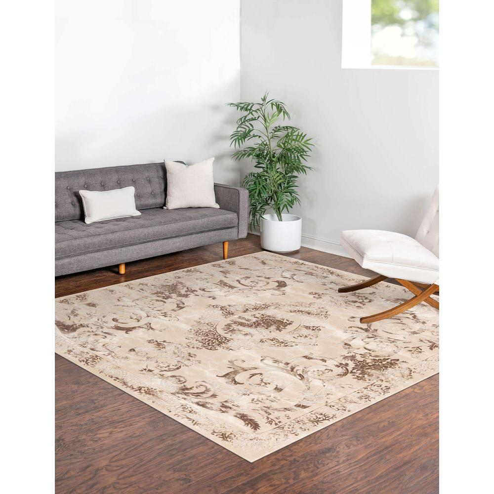Finsbury Diana Area Rug 7' 10" x 7' 10", Square Beige. Picture 3