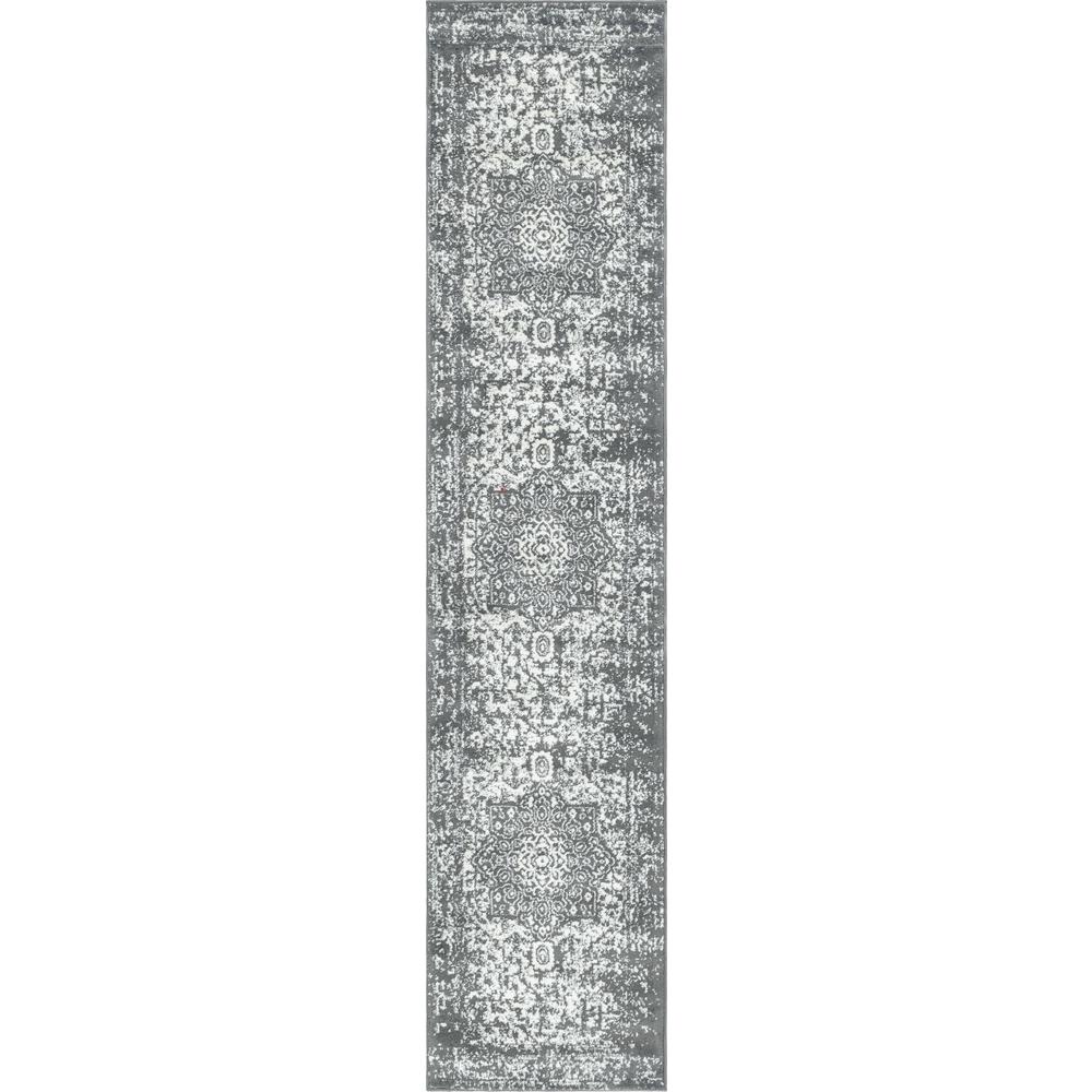 Unique Loom 12 Ft Runner in Dark Gray (3150297). Picture 1