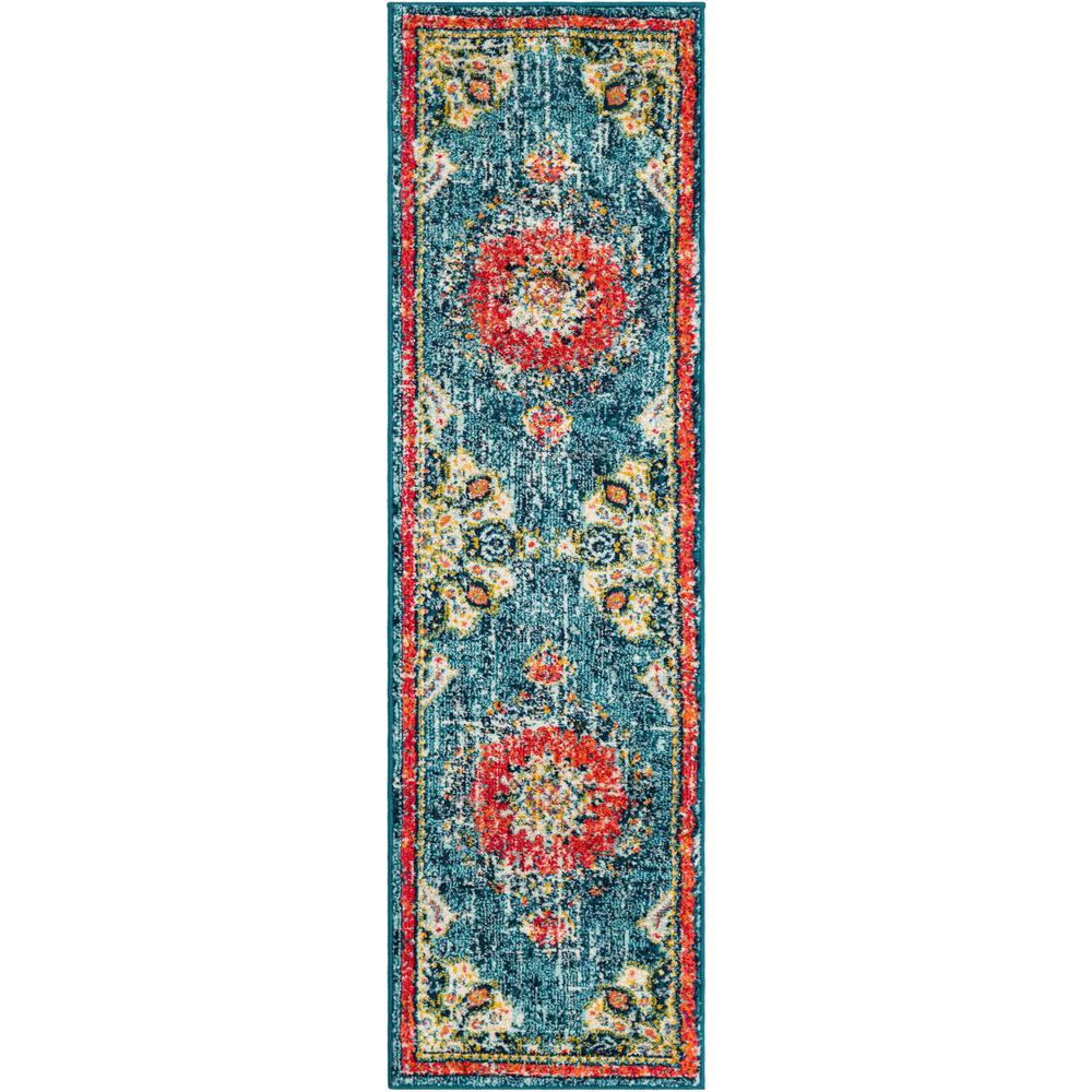 Penrose Alexis Area Rug 2' 0" x 7' 1", Runner Blue. Picture 1